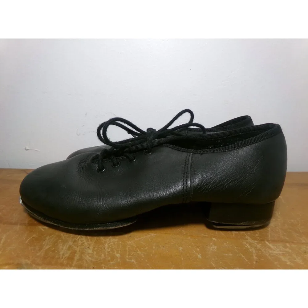 Pre-Owned Dance Split Sole Buck Clogging Shoes Dancing Fair Kids 2.5M Black Oxf